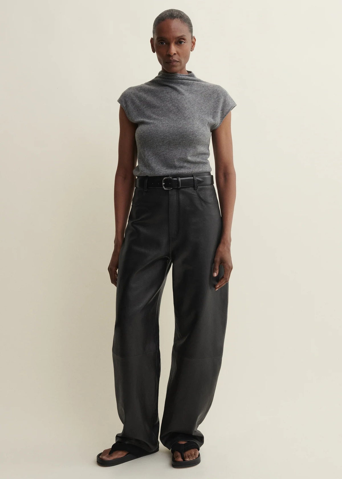 Pantalon Cuir Ece Black - Arma