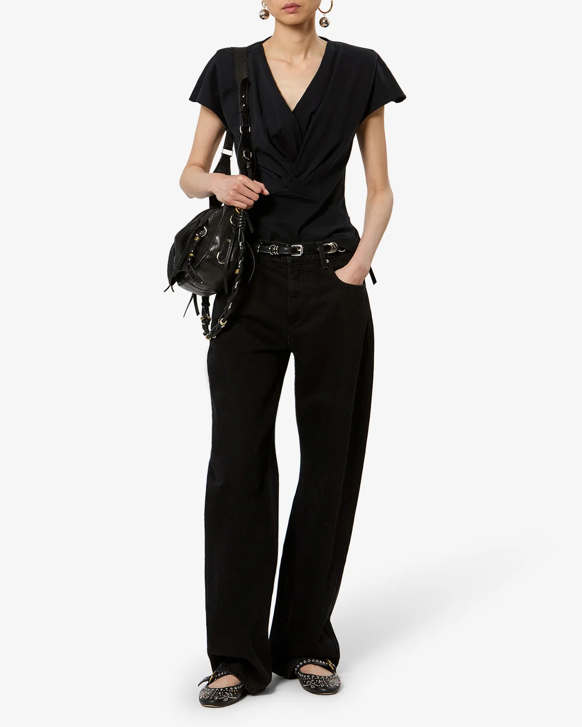 T-shirt Nadrine Noir - Isabel Marant