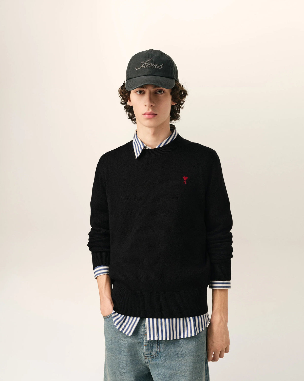 Pull Noir / Rouge - Ami Paris
