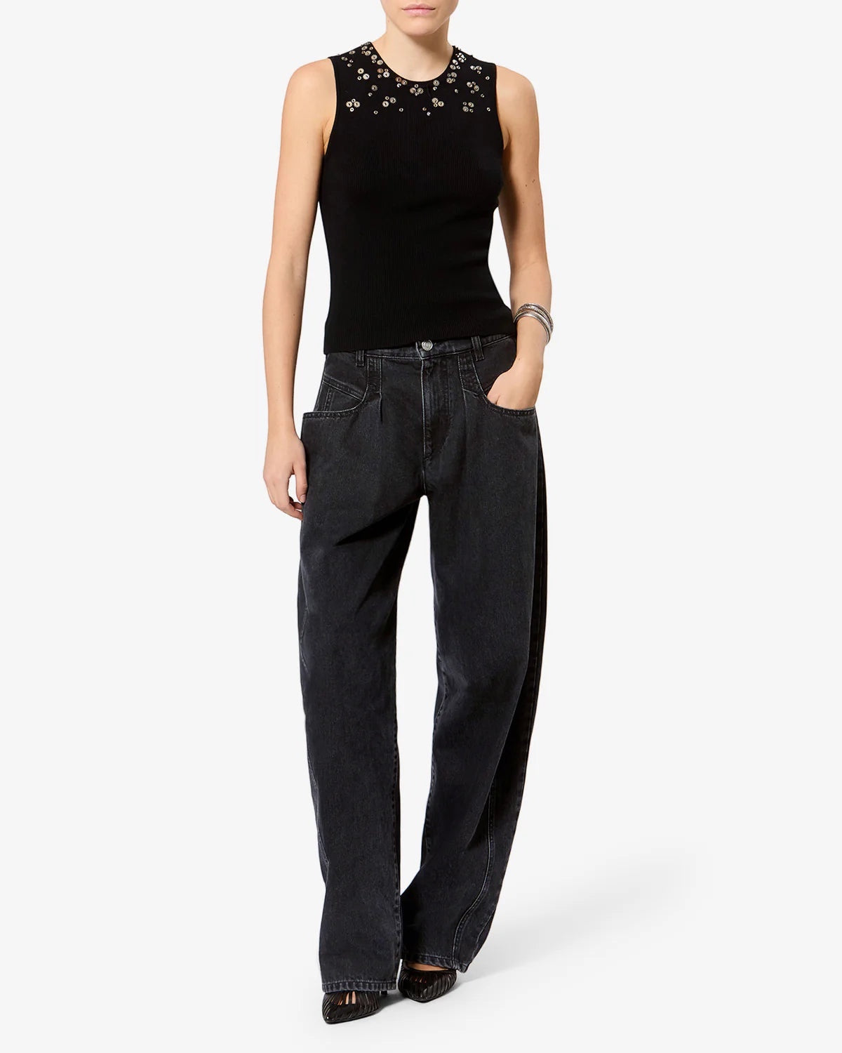 Jeans Lisha Faded Black - Isabel Marant