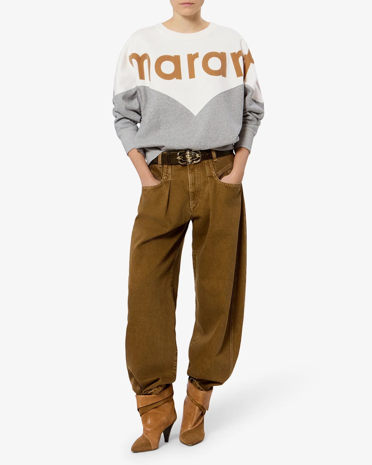 Sweat-shirt Houston Blanc / Gris - Isabel Marant