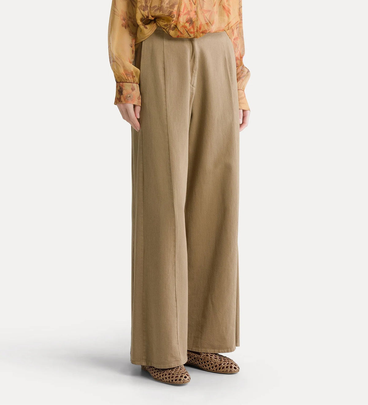 Pantalon en sergé de coton Cumino - Forte_Forte