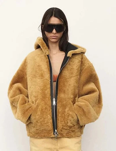 Hoodie Shearling Bomber Reversible - Halfboy