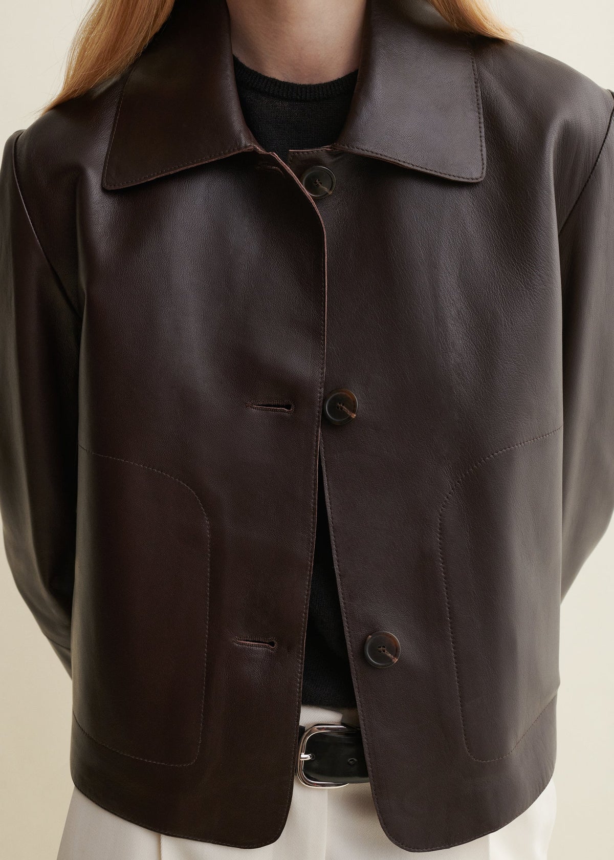 Veste Cuir Emy Coffee - Arma