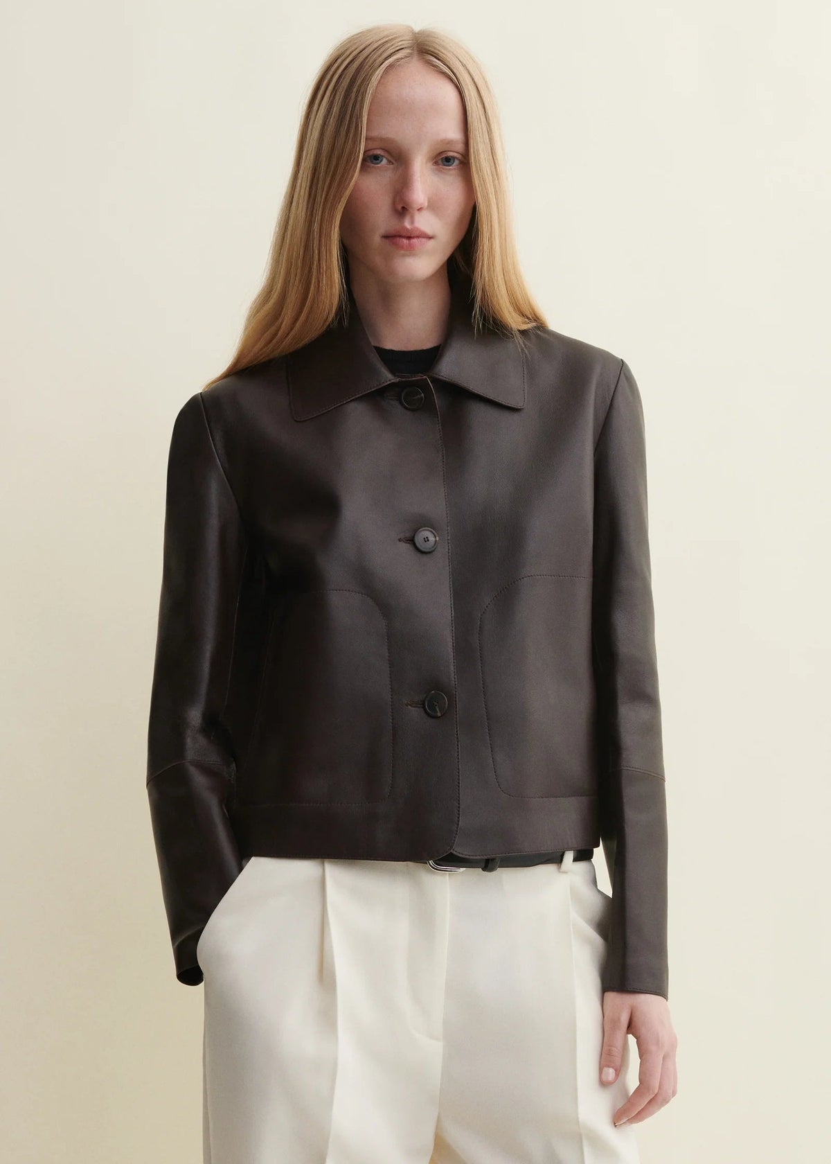 Veste Cuir Emy Coffee - Arma
