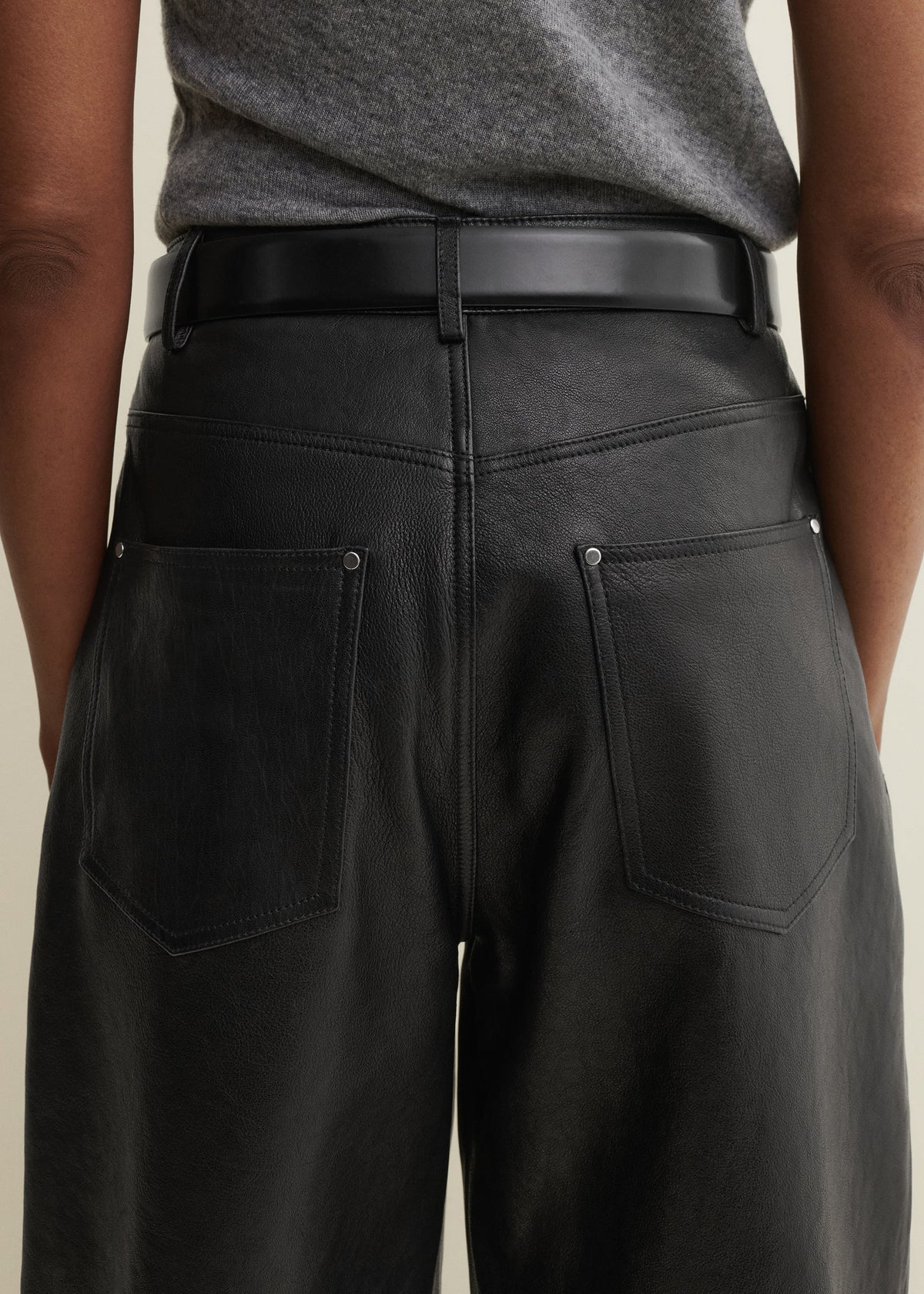 Pantalon Cuir Ece Black - Arma