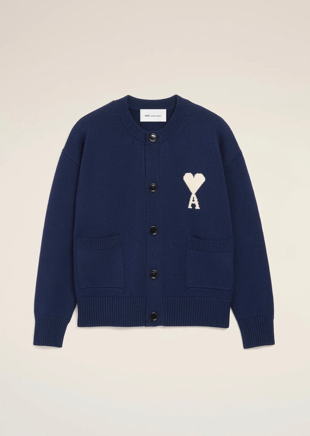 Cardigan Écru/Encre - Ami Paris