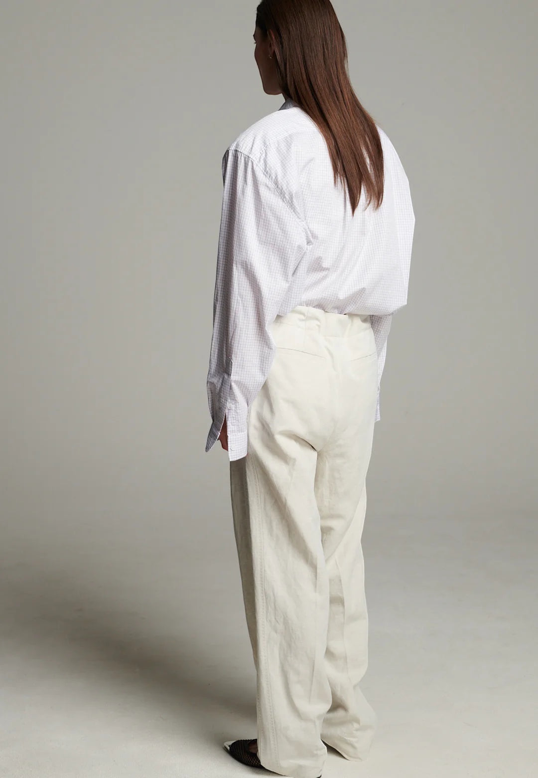 Waist Washed Linen String Trousers - Frenken