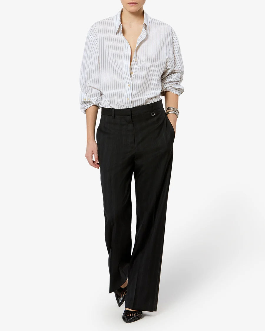 Chemise Aurora White/Black - Isabel Marant