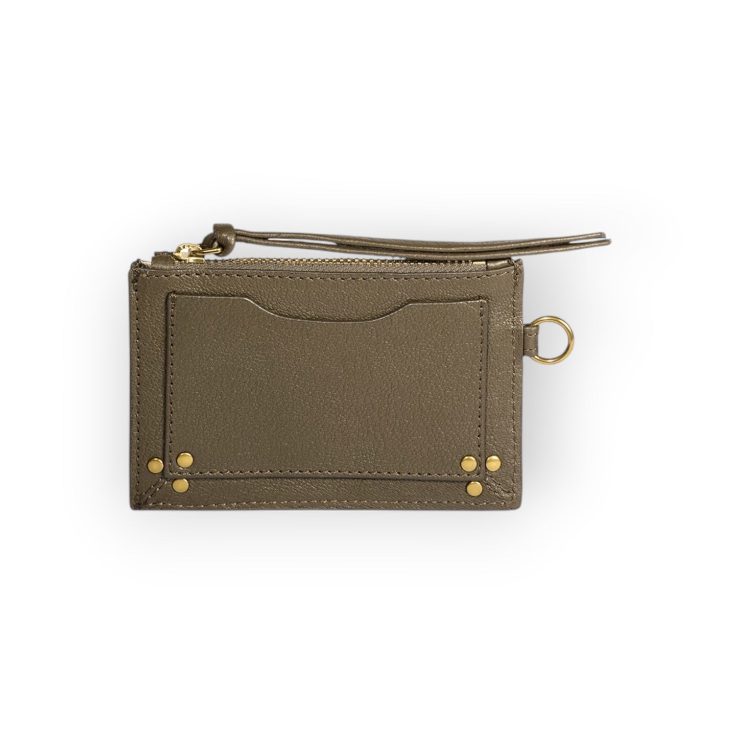 Lucky porte cartes Chèvre Kaki - Jérôme Dreyfuss