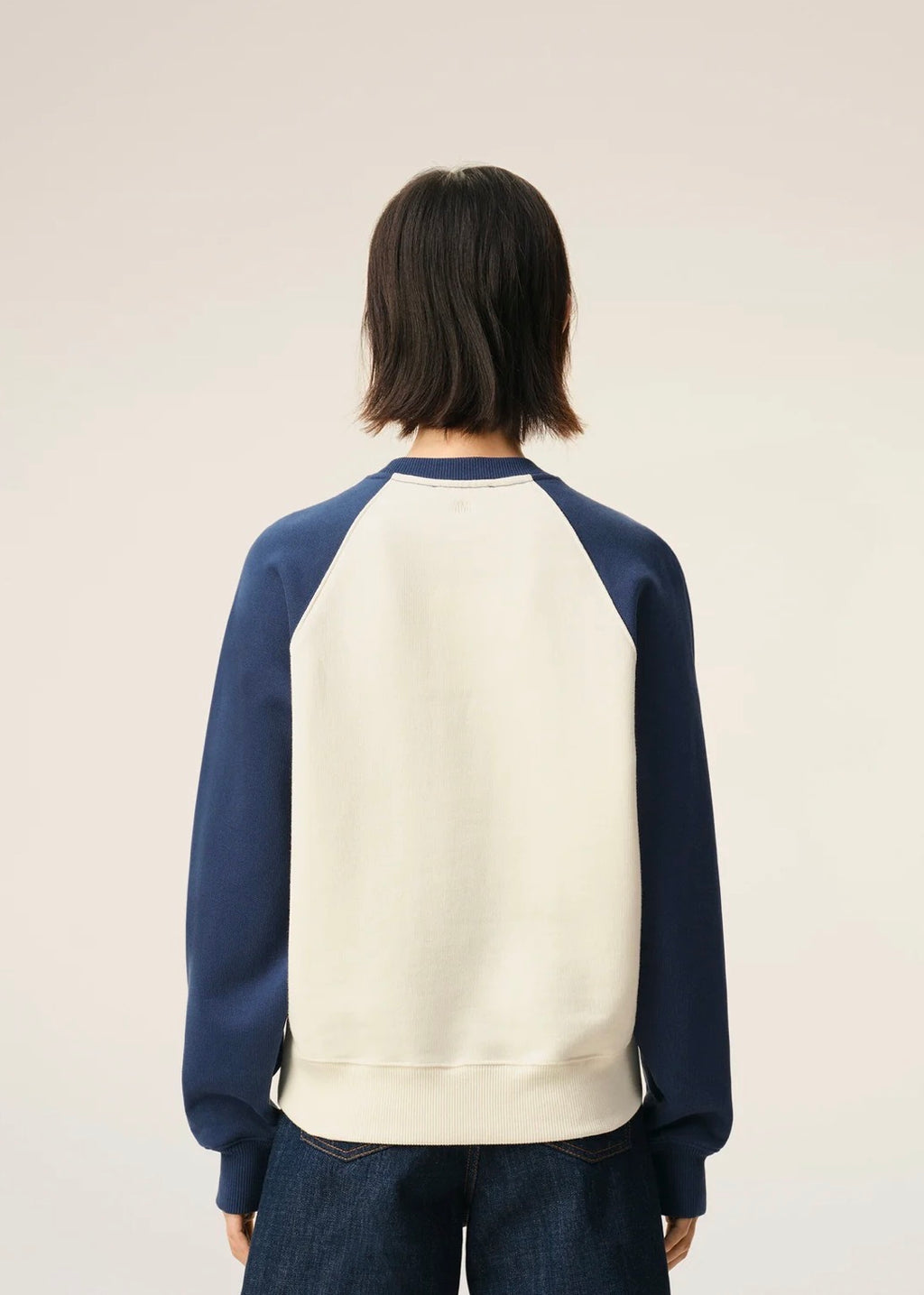 Sweat Creme/Encre - Ami Paris