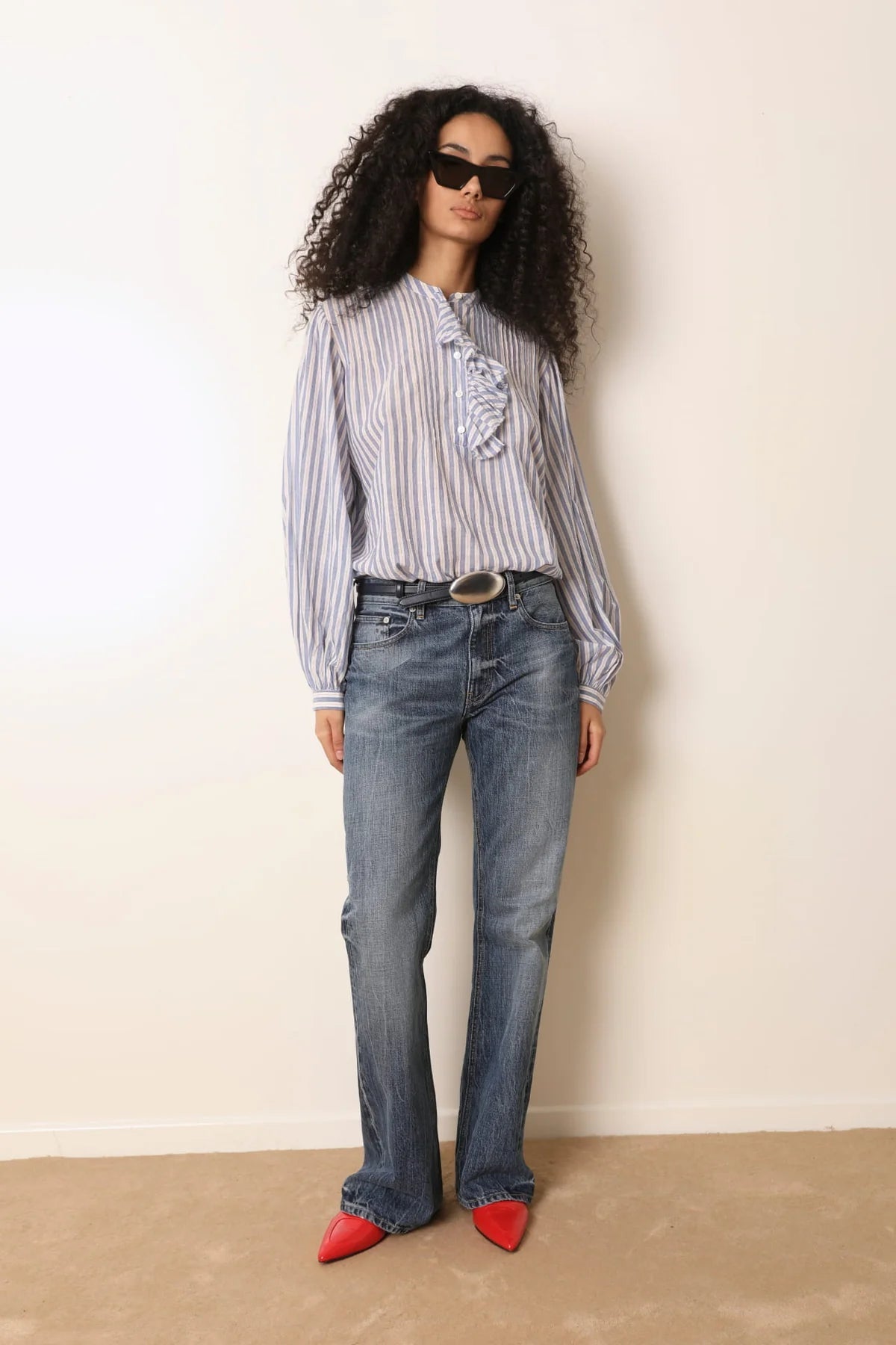 Blouse Fa Blue Stripes - Laurence Bras