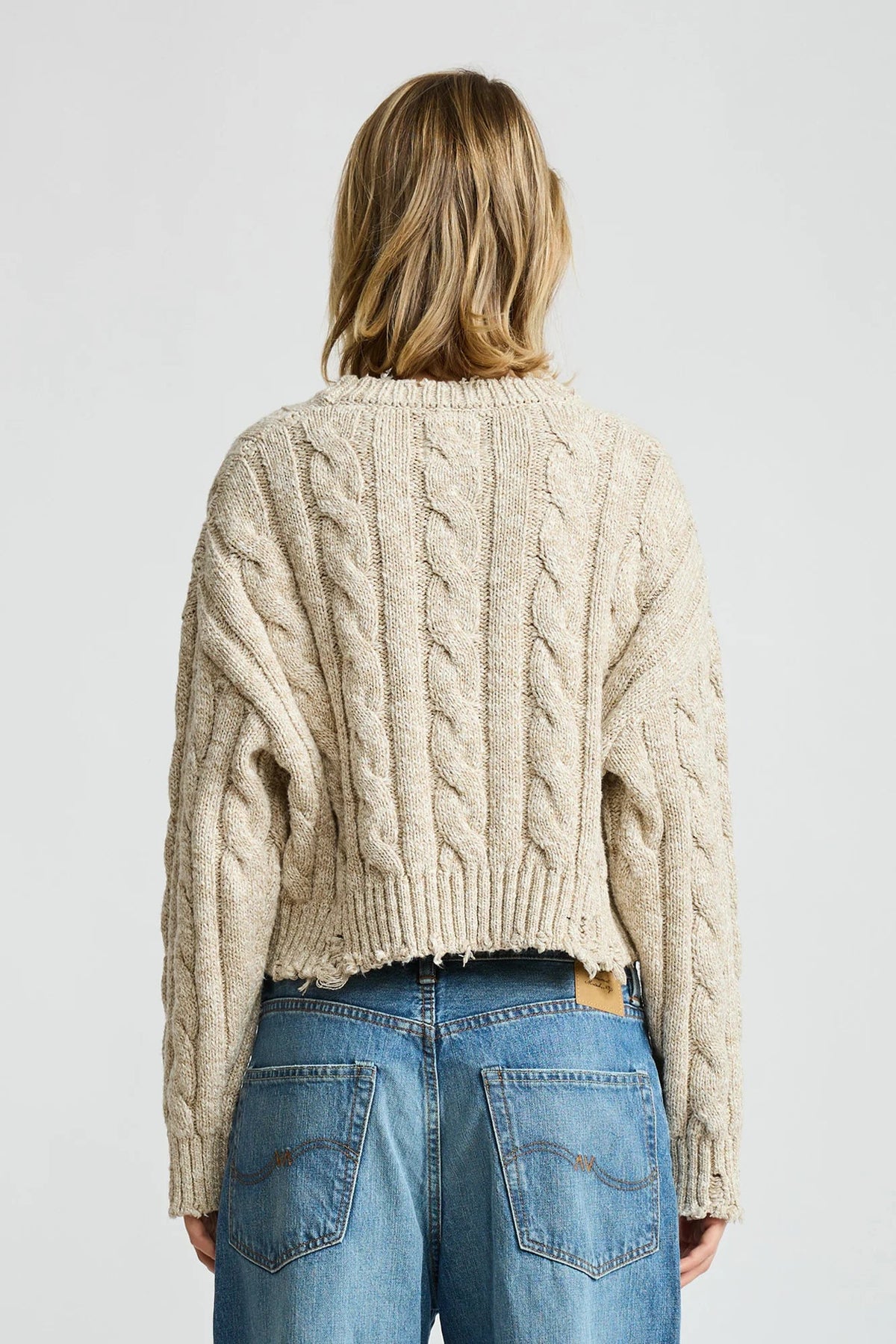 Pull Aran Light Grey - Denimist