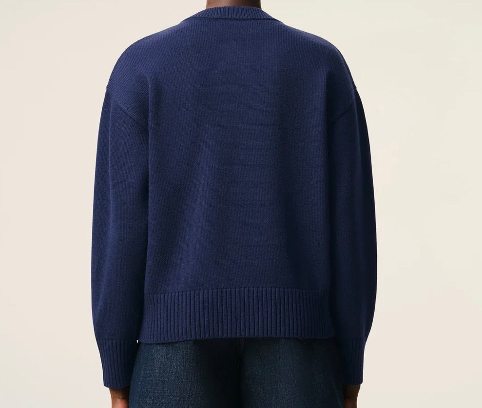 Cardigan Écru/Encre - Ami Paris