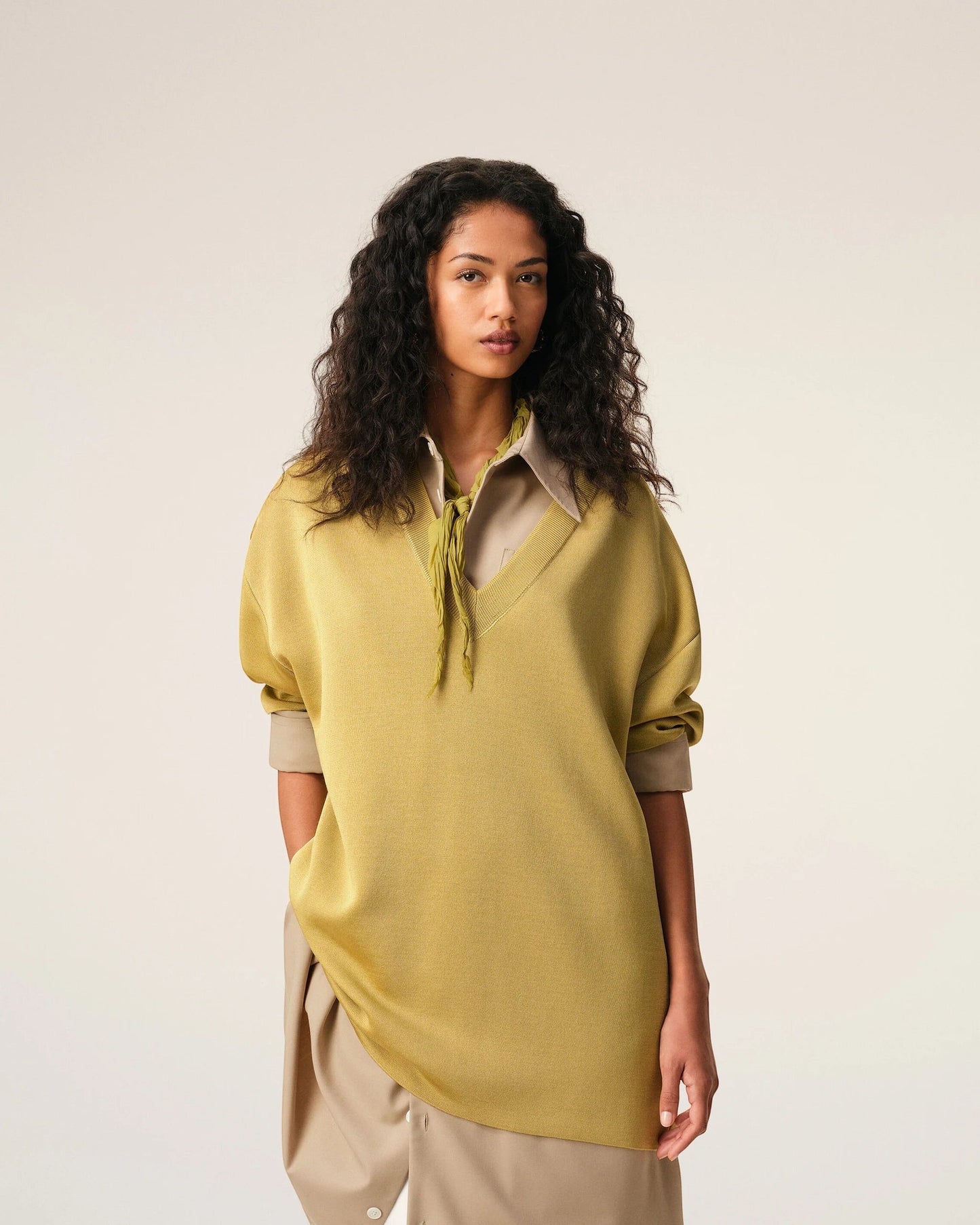 Pull Jaune en laine - Ami Paris