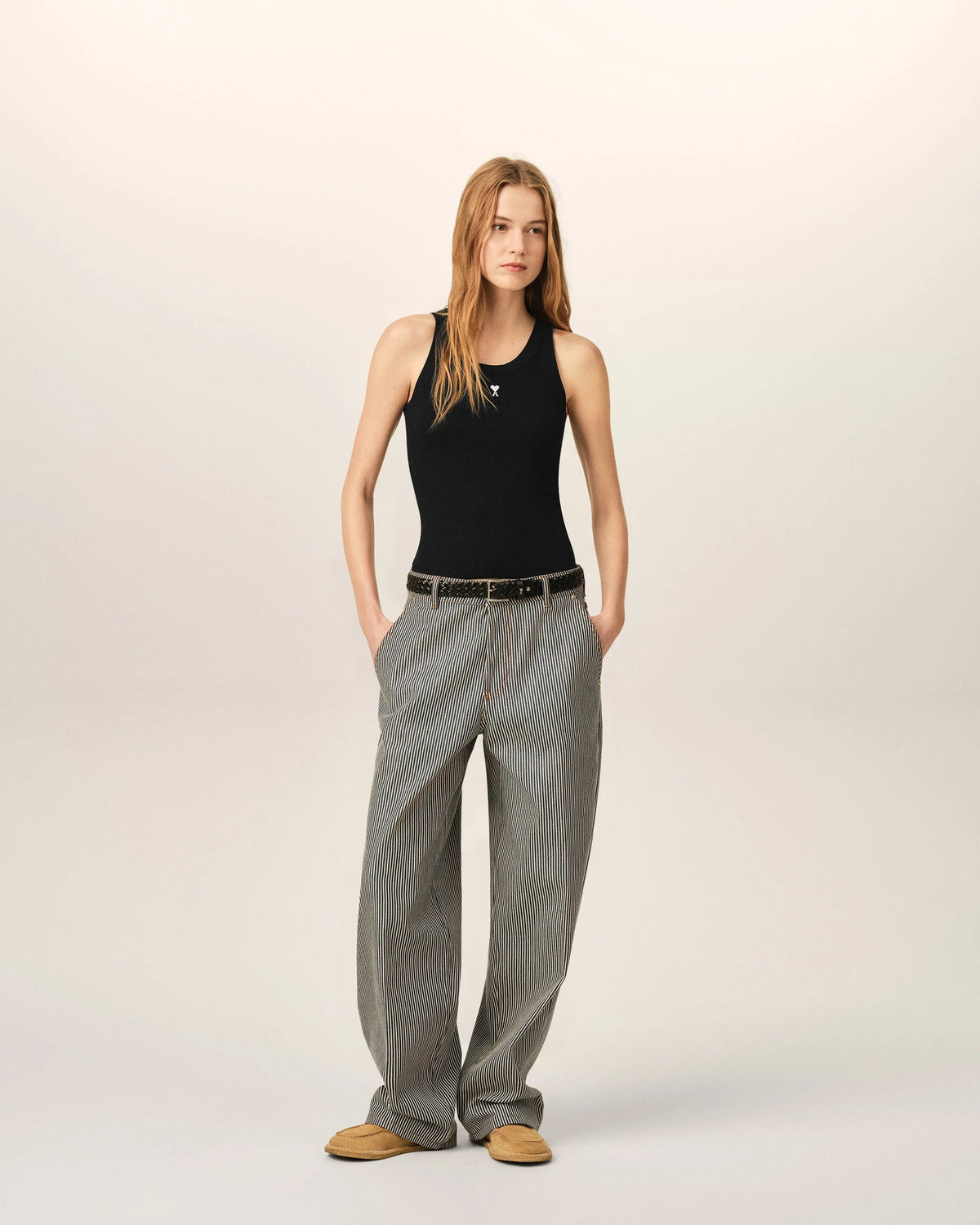 Top Noir / Blanc Creme - Ami Paris