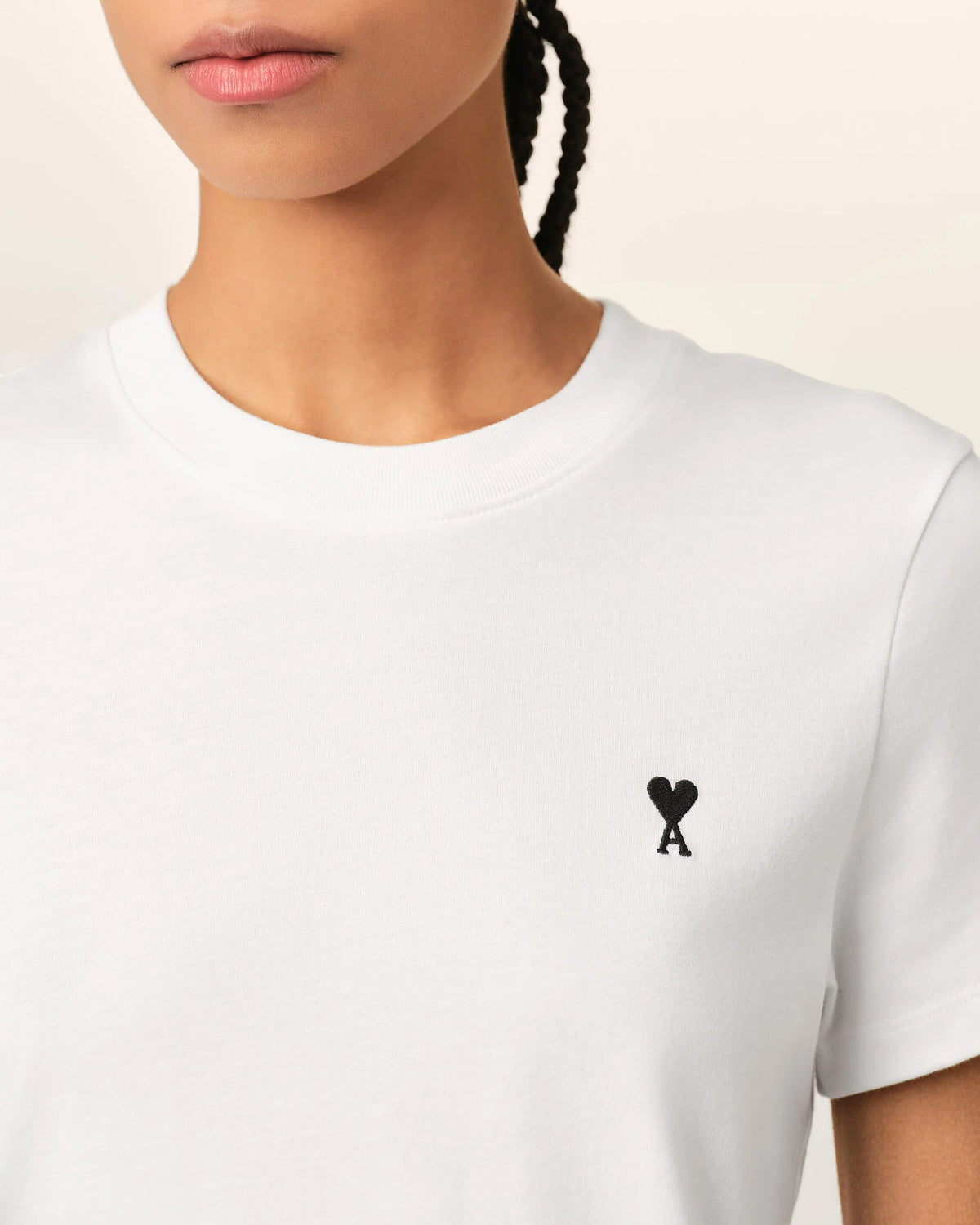 T-shirt Blanc Croppé - Ami Paris