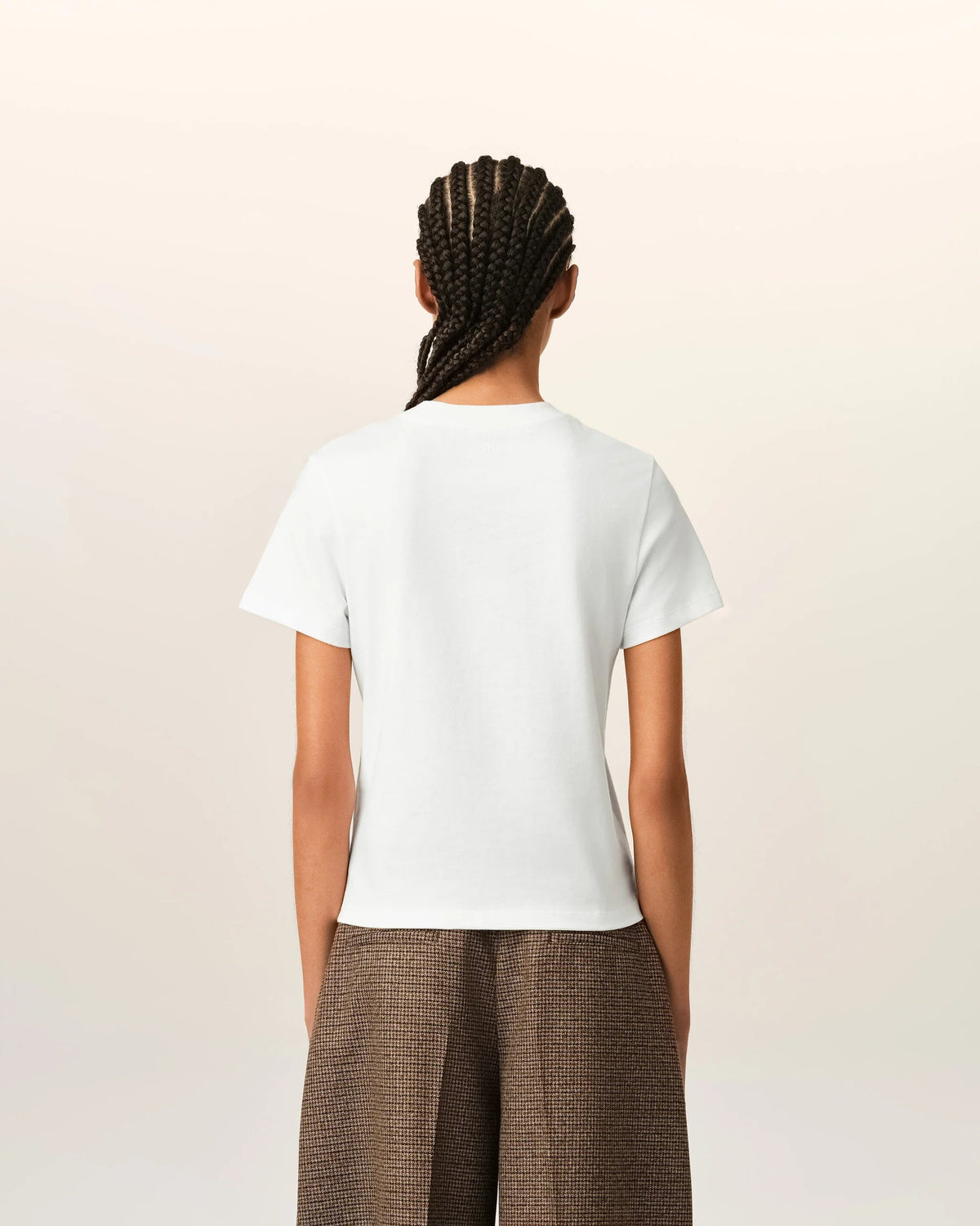 T-shirt Blanc Croppé - Ami Paris