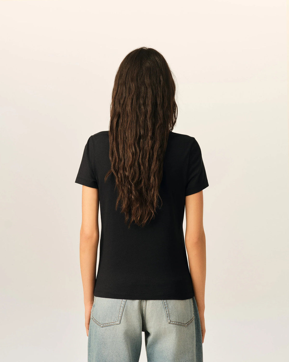 T-shirt Noir / Blanc  Croppé - Ami Paris
