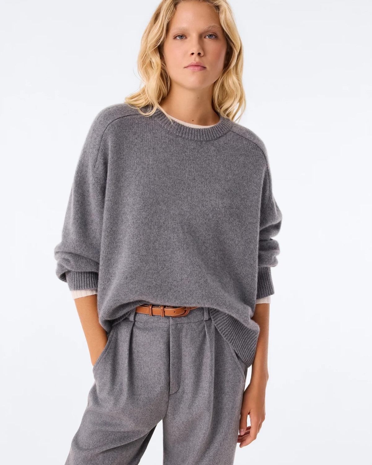 Pull Diane Gris Flanelle - Kujten