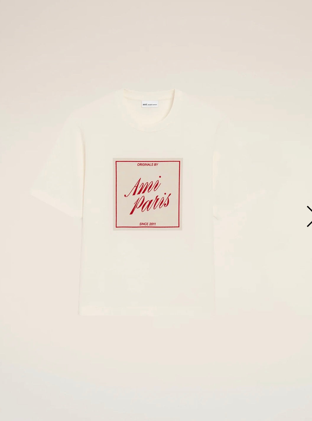 T-shirt Creme - Ami Paris