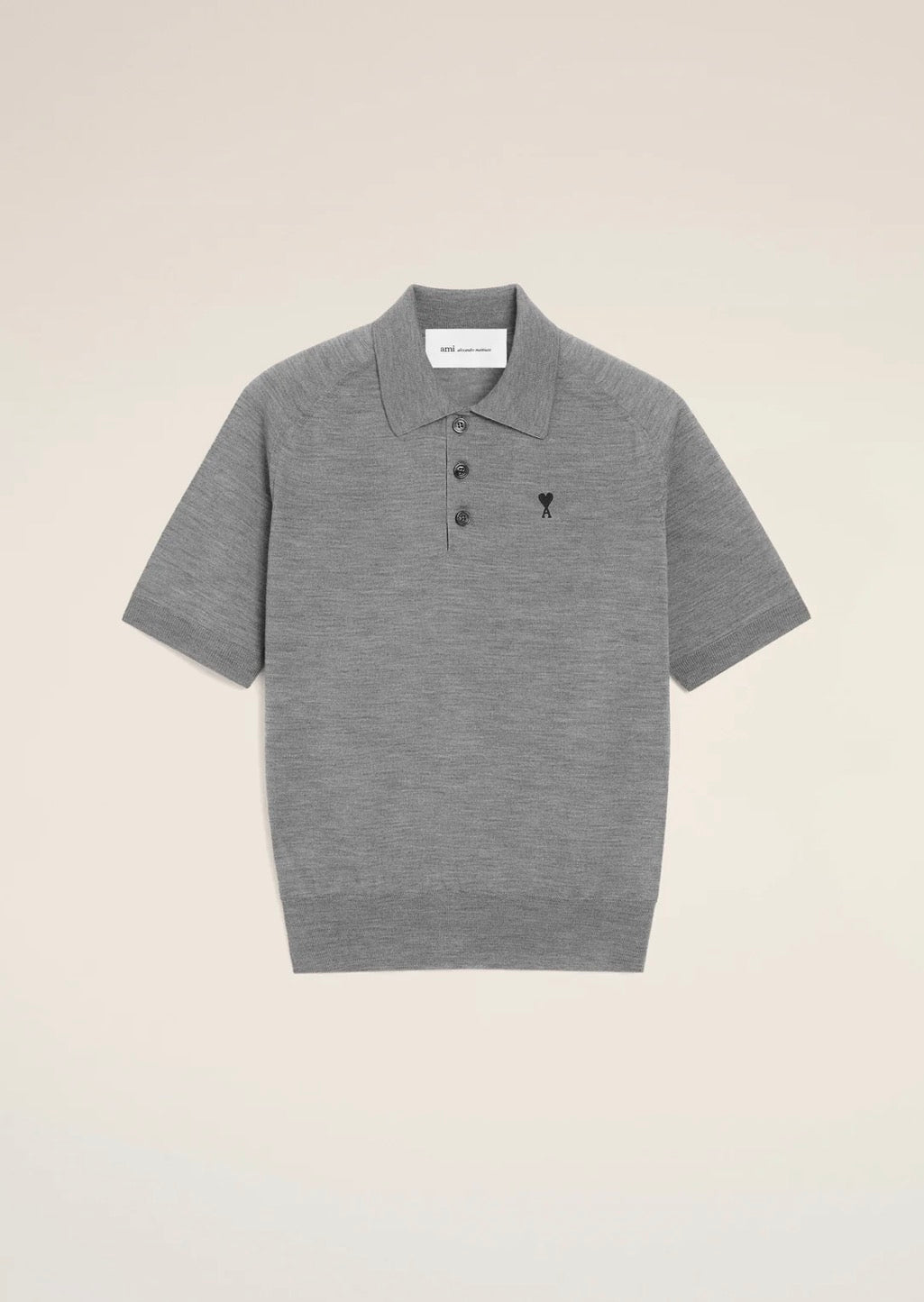 Polo Grey/Black - Ami Paris