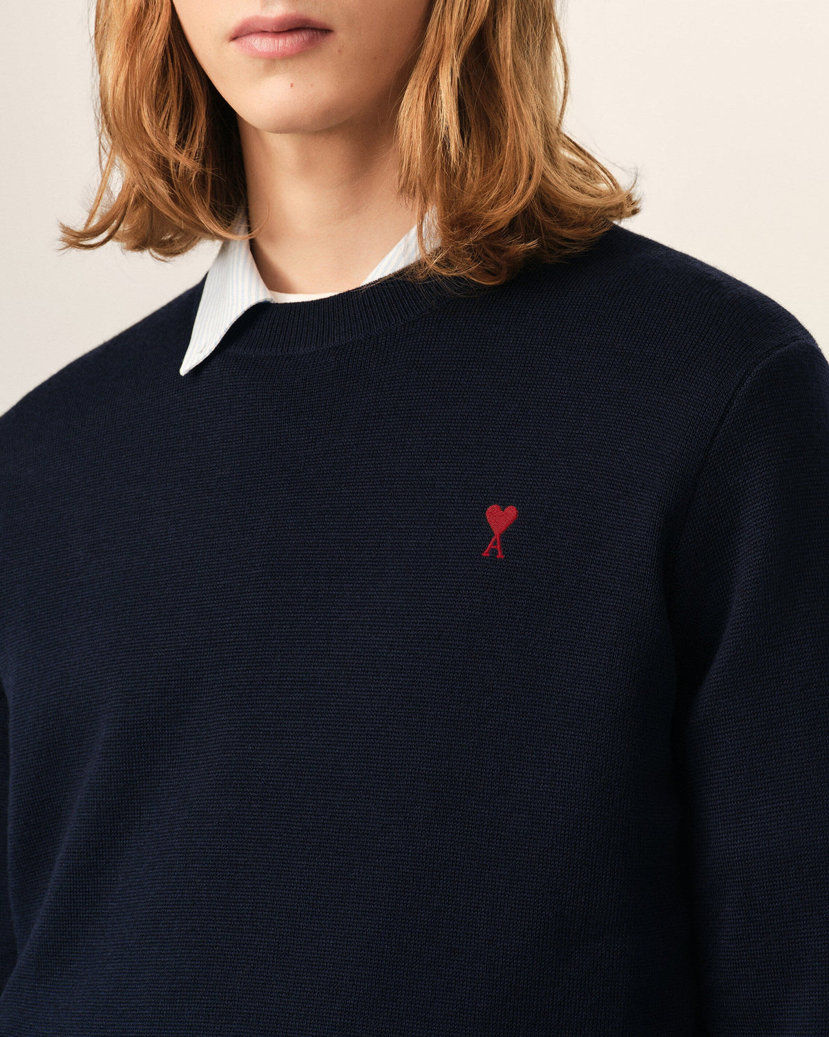Pull Marine / Rouge - Ami Paris