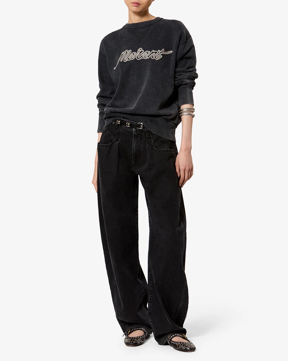 Sweat-shirt Rise Faded Black - Isabel Marant