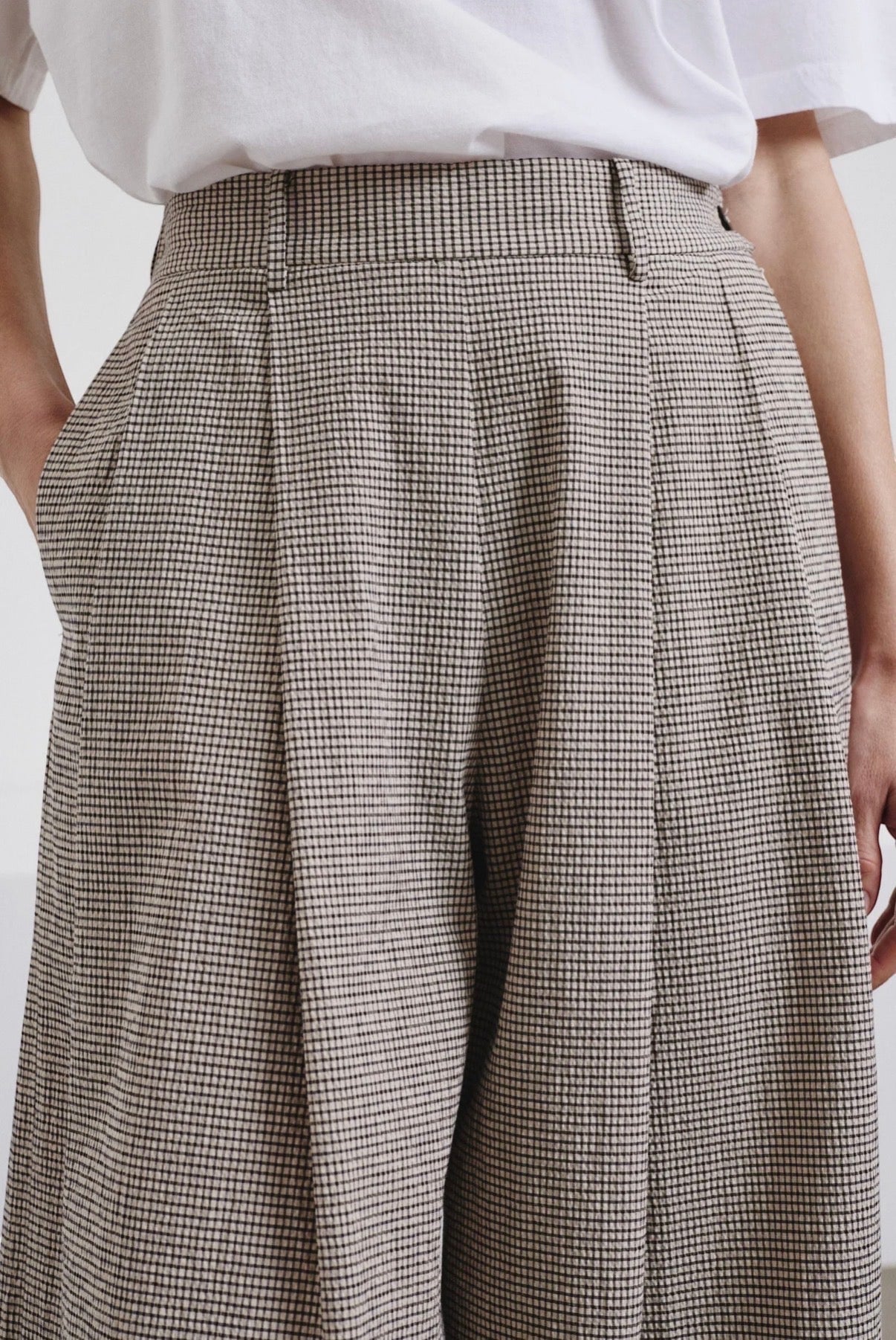Pantalon Micro-vichy - Pomandère