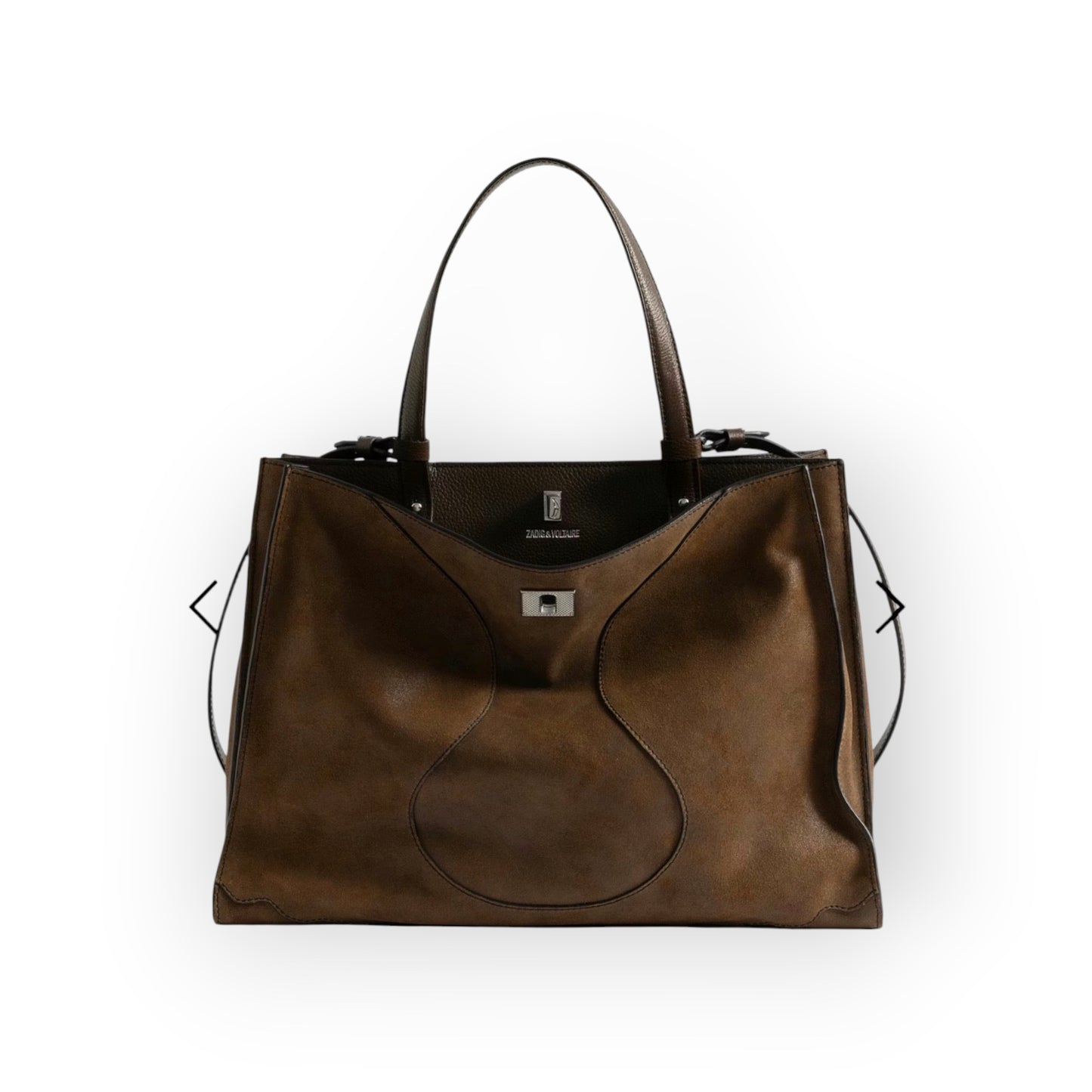 sac Zadig & Voltaire, Jack bag, cuir suédé, fermoir bijou, sac bandoulière amovible luxe, sac suédé femme