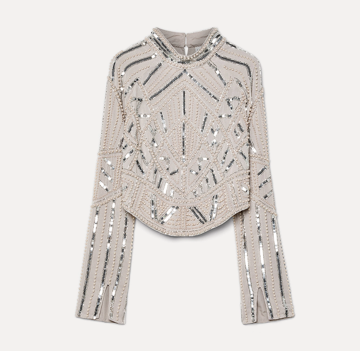 Haut à col cheminée et broderie - Forte_Forte