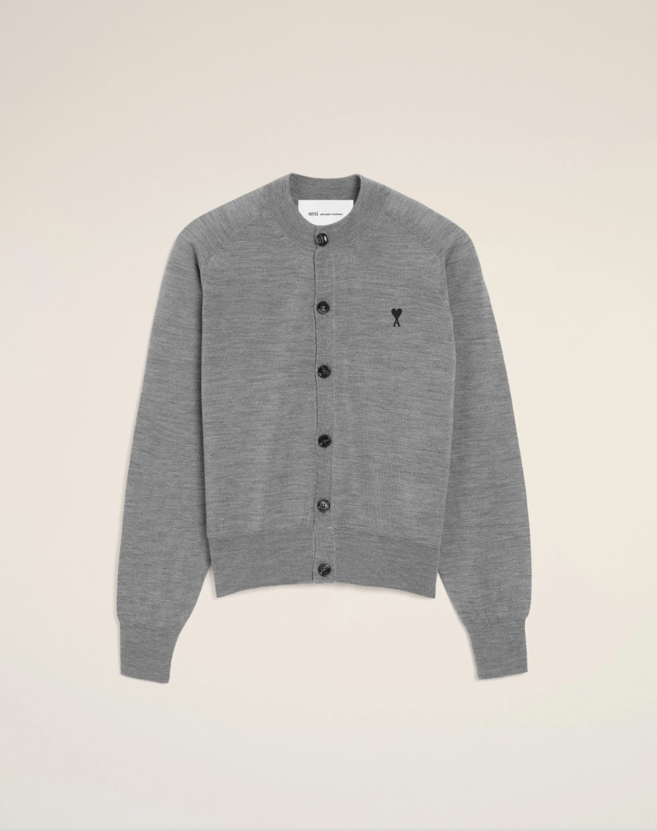 Cardigan Grey / Black - Ami Paris
