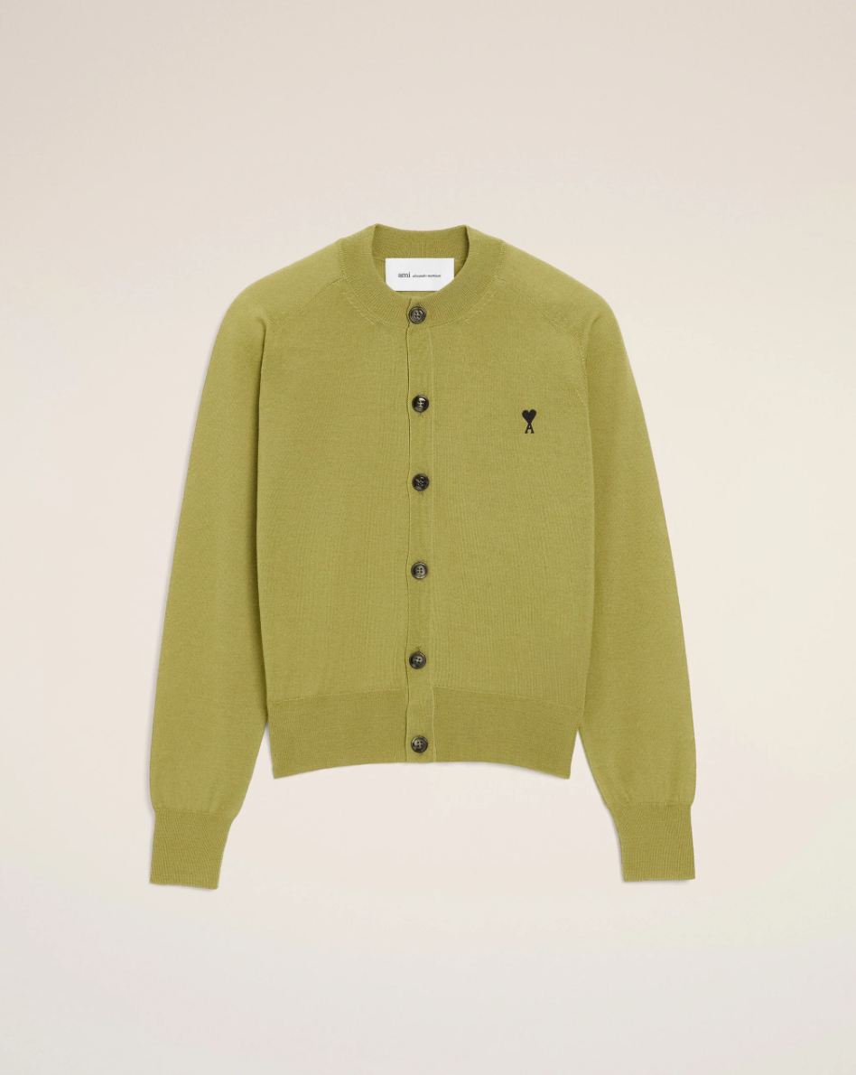 Cardigan Matcha / Noir - Ami Paris