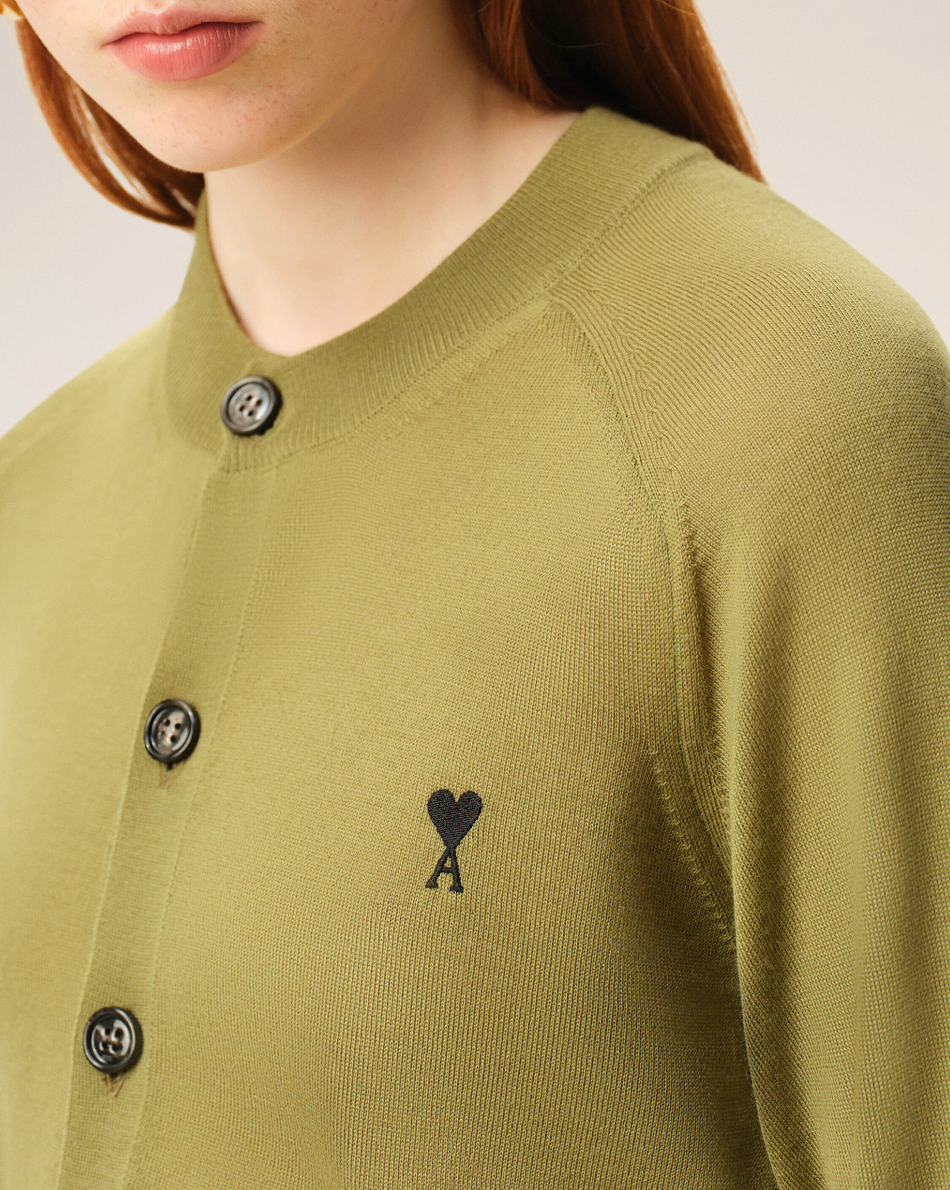 Cardigan Matcha / Noir - Ami Paris