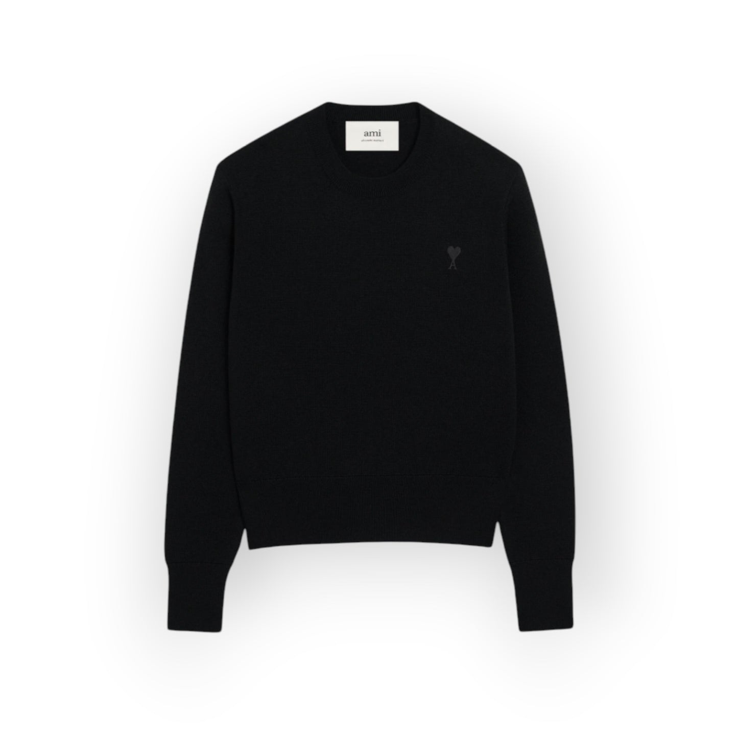 Pull Noir col rond - Ami Paris