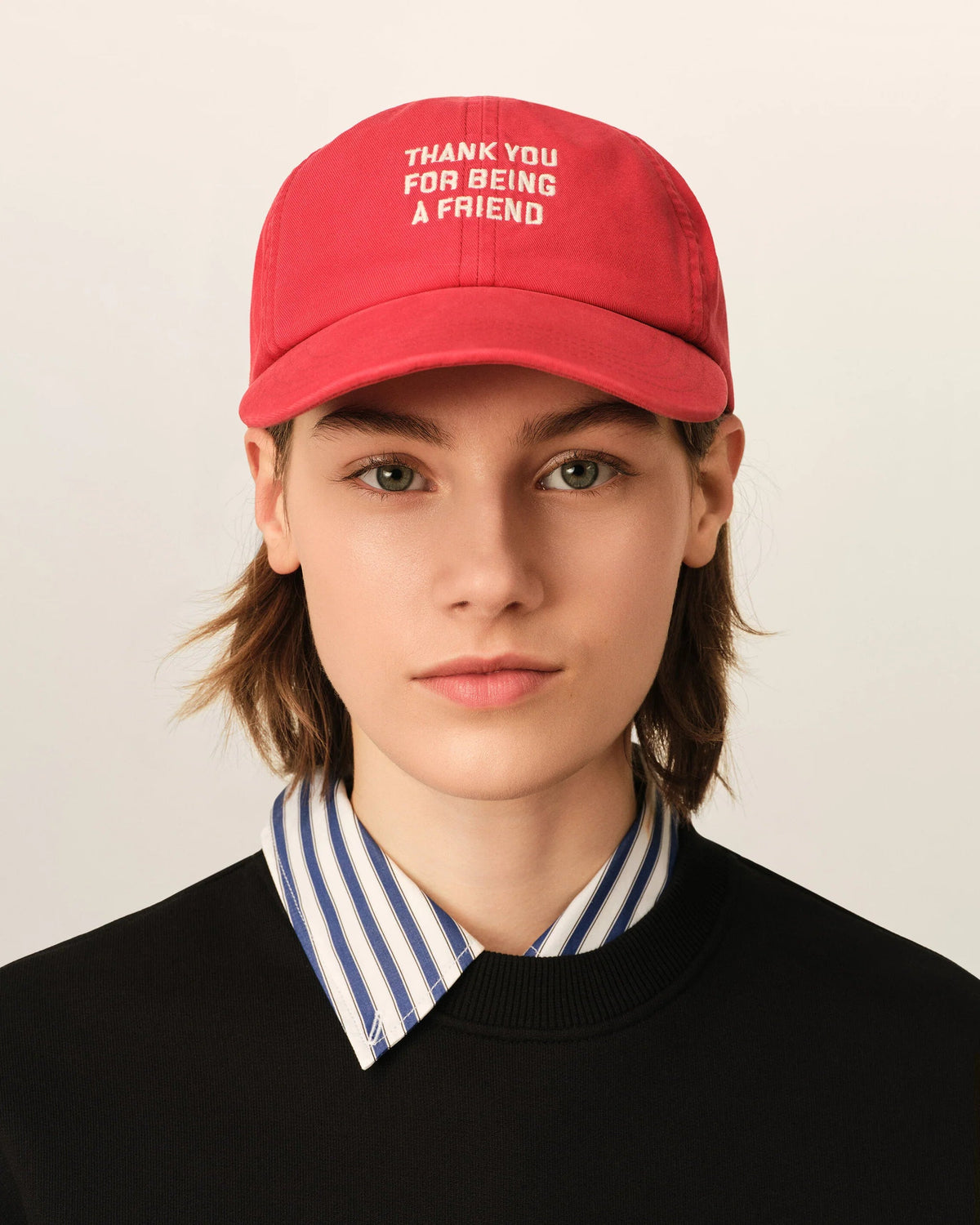 Casquette rouge "Thank You For Being A Friend"