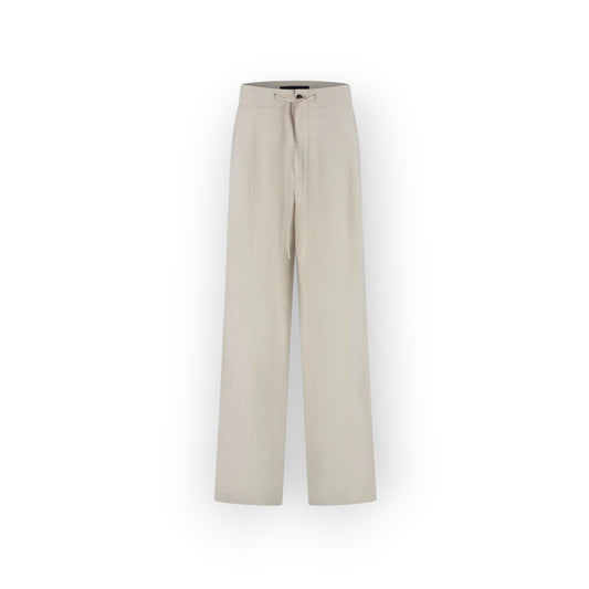 Waist Washed Linen String Trousers - Frenken