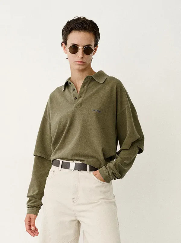 Longsleeve Polo - Halfboy