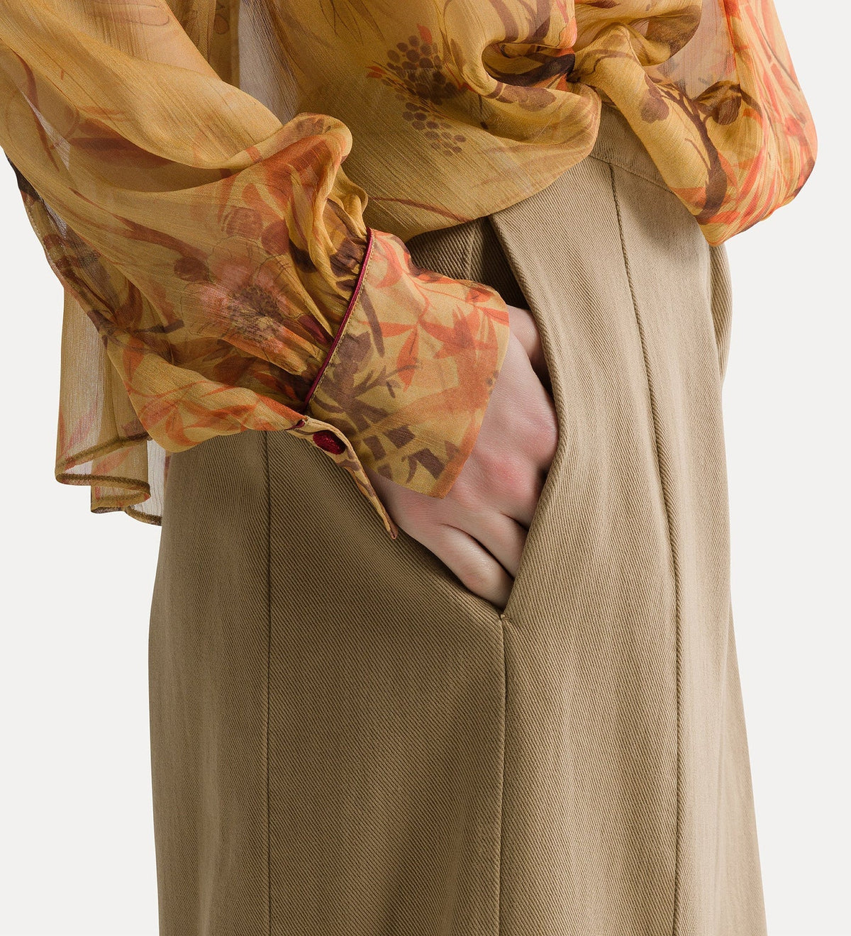 Pantalon en sergé de coton Cumino - Forte_Forte