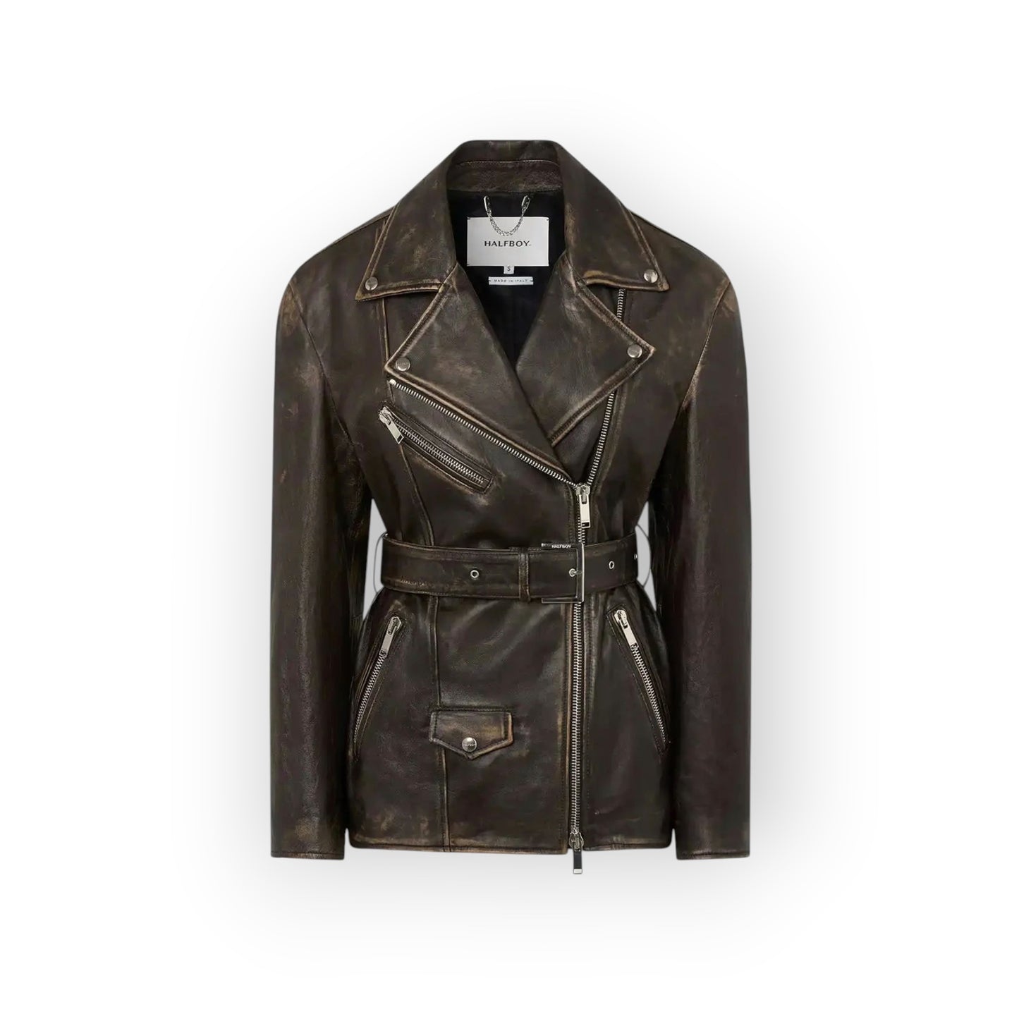 Veste Over Biker Brown - Halfboy