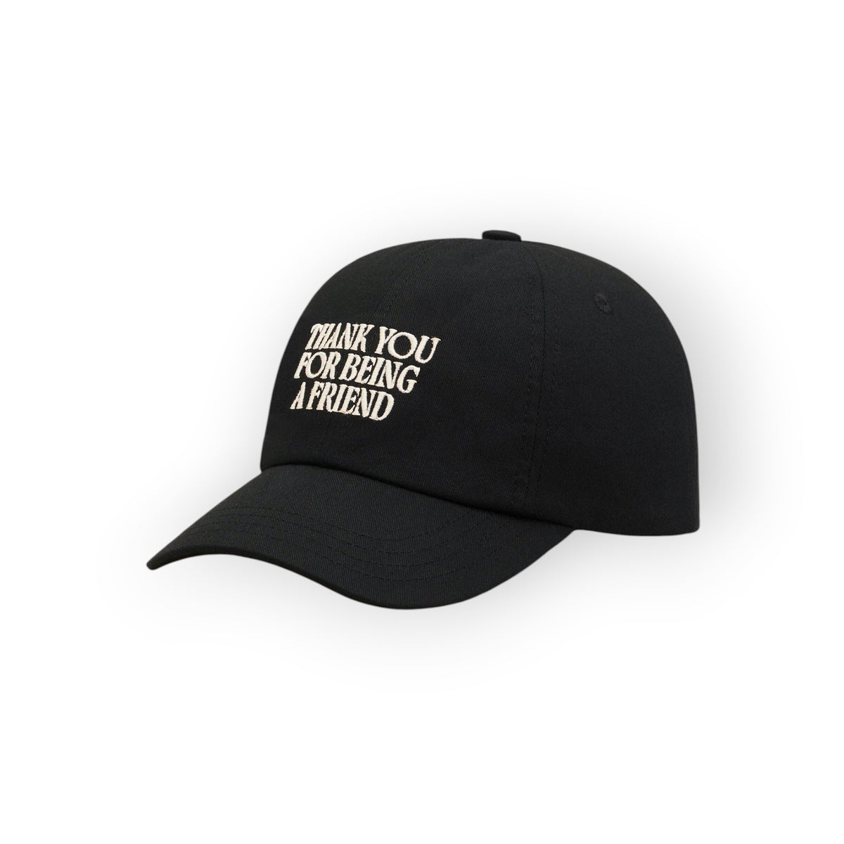 Ygreque Ami Paris black cotton baseball cap with Thank You For Being A Friend embroidery on the front